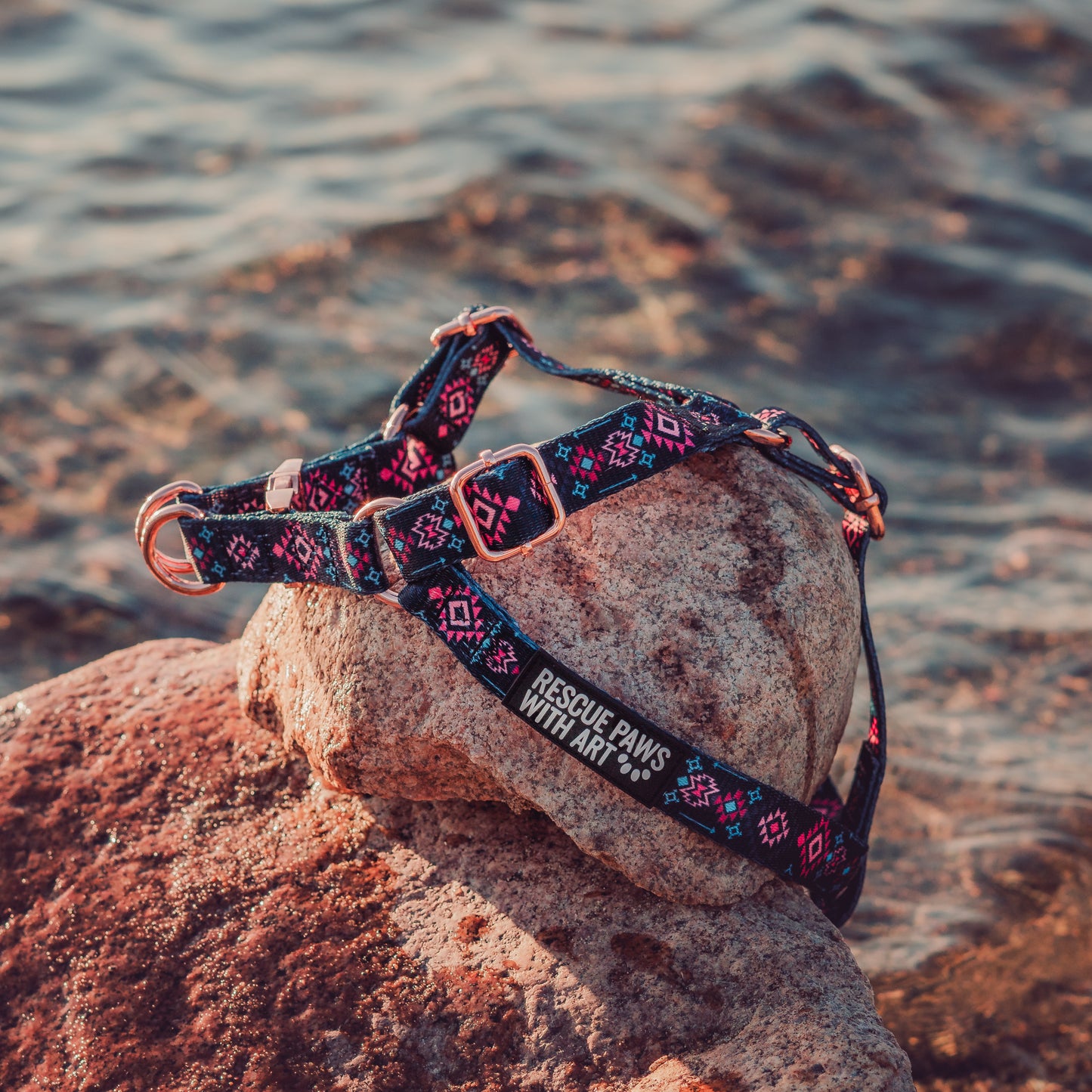 Black Navajo inspired harness