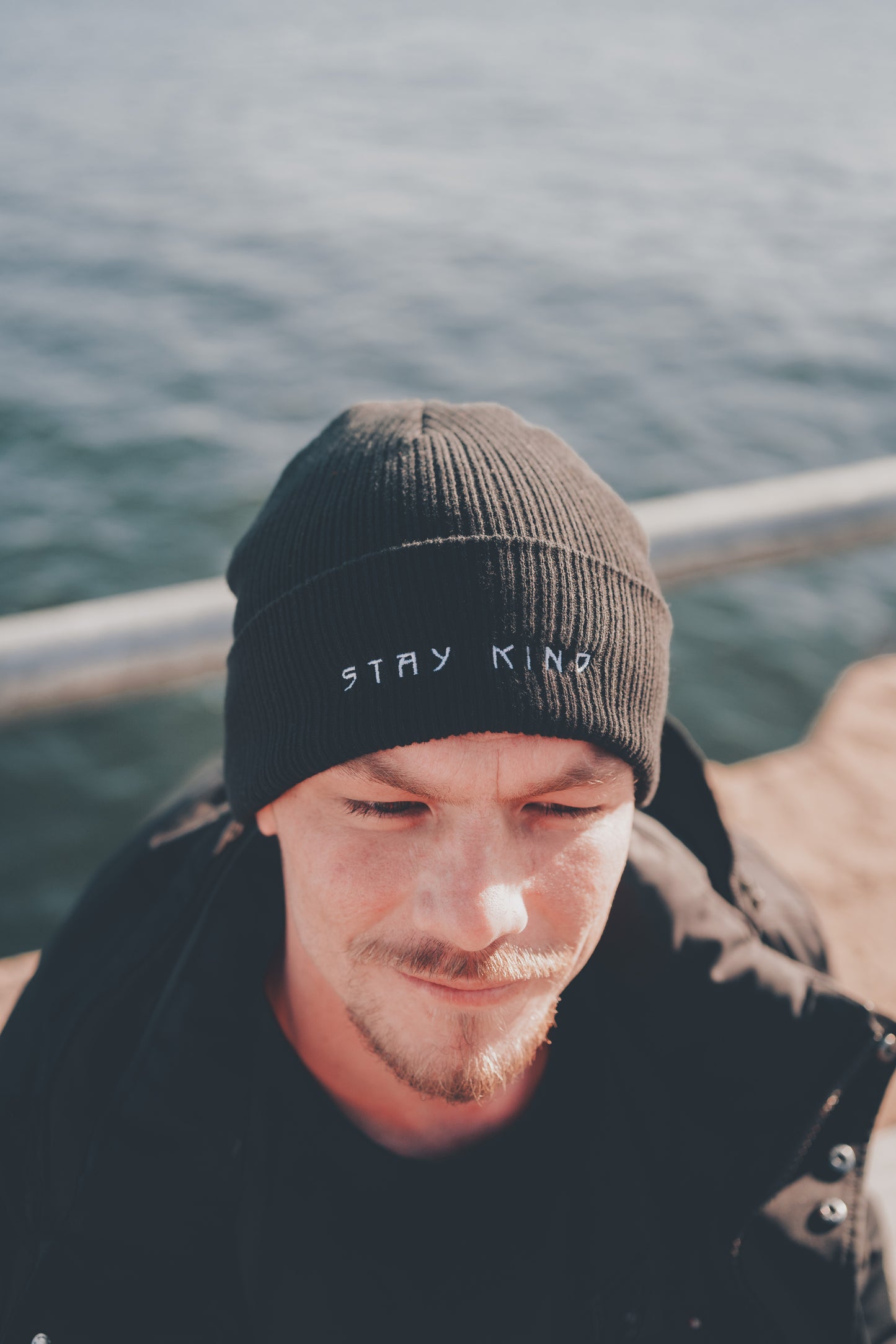 Organic ribbed beanie